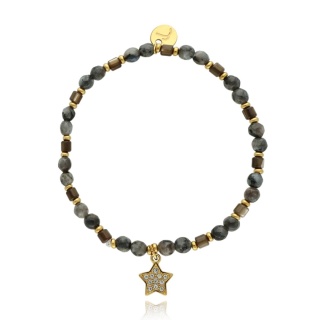 Bransoletka z agatami i muszlą B97681