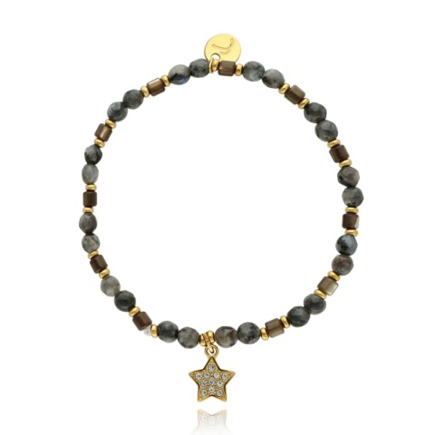 Bransoletka z agatami i muszlą B97681