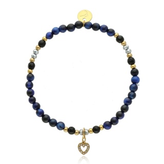 Bransoletka z granatowym tygrysim okiem B97684