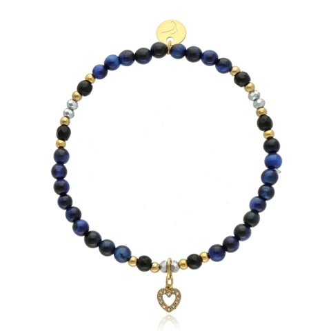 Bransoletka z granatowym tygrysim okiem B97684