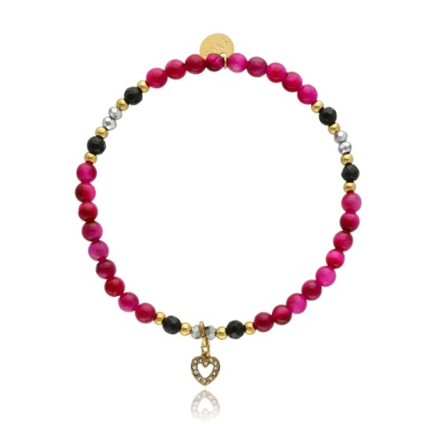 Bransoletka z różowym tygrysim okiem B97683