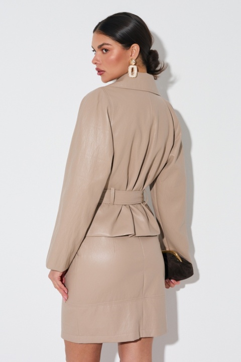 DWURZĘDOWA KURTKA Z EKO SKÓRY