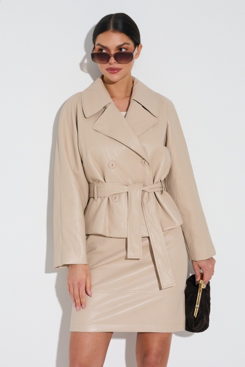 DWURZĘDOWA KURTKA Z EKO SKÓRY