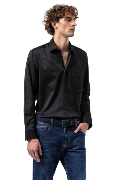 Koszula męska BEYRO BH 100 czarna