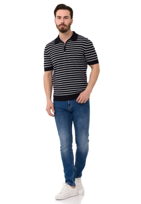 Koszulka męska CIPO BAXX CT751 NAVY BLUE