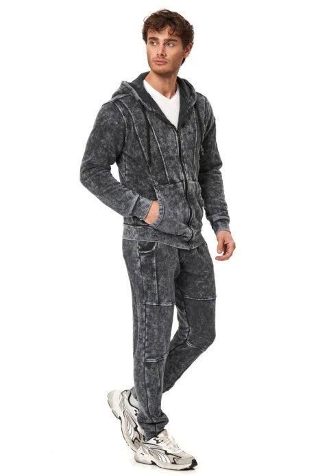 Męski komplet dresowy CIPO BAXX CLR165 antracit