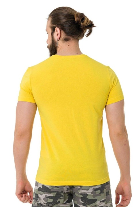 Męski tshirt CIPO BAXX CT733 YELOW