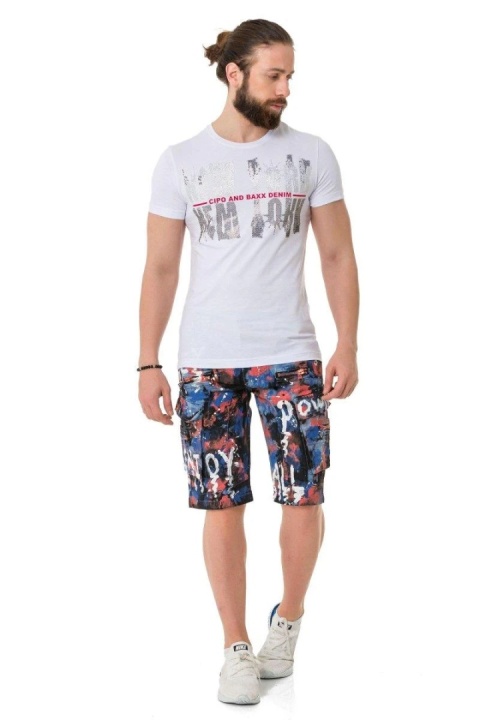 Męski tshirt CIPO BAXX CT733 WHITE