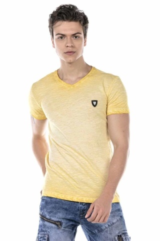 Męski tshirt CIPO BAXX CT647 YELOW
