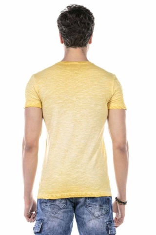 Męski tshirt CIPO BAXX CT647 YELOW