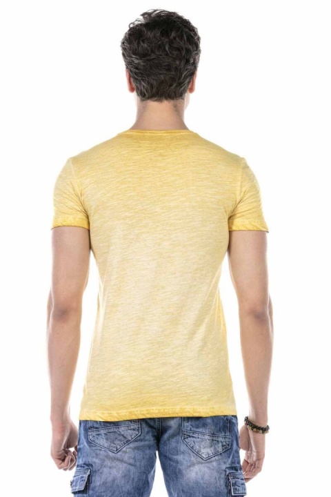 Męski tshirt CIPO BAXX CT647 YELOW