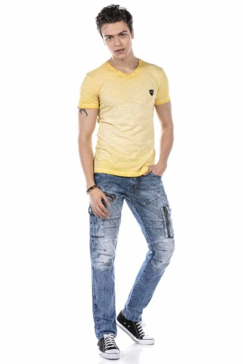 Męski tshirt CIPO BAXX CT647 YELOW