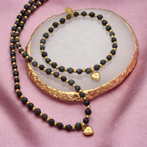 Naszyjnik z agatami N97686