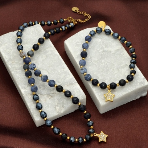 Naszyjnik z agatami N97691