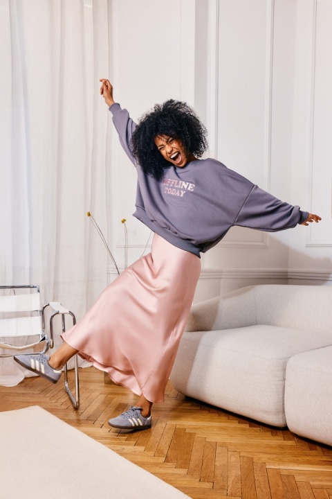 SPÓDNICA SATYNOWA BOPOCO RÓŻOWA