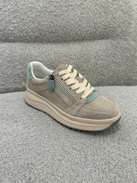 Skórzane sneakersy damskie Beżowe GD-XF-229