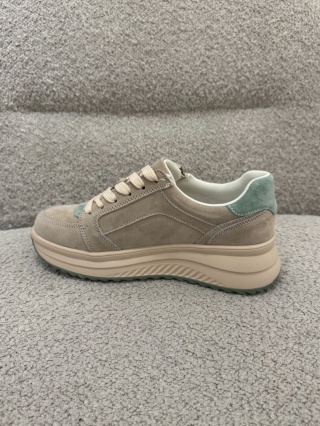 Skórzane sneakersy damskie Beżowe GD-XF-229