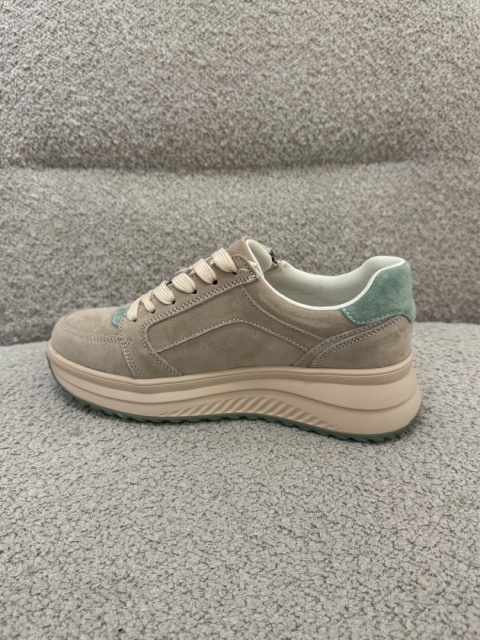 Skórzane sneakersy damskie Beżowe GD-XF-229