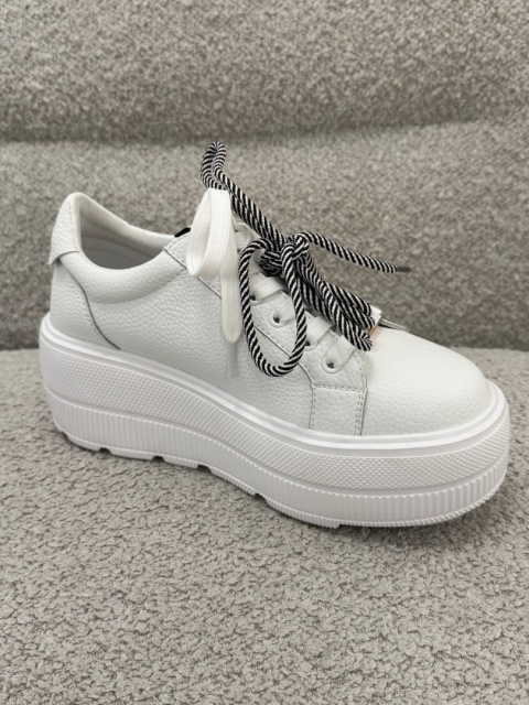 Skórzane sneakersy damskie Białe GD-XW-1041-1