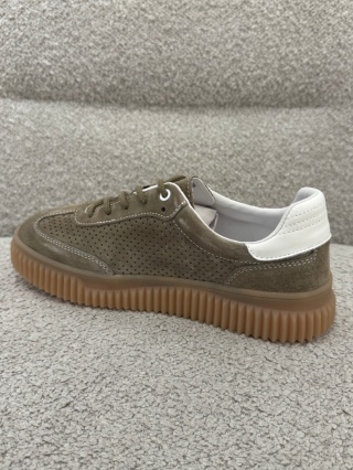 Skórzane sneakersy damskie KHAKI GD-XF-199B