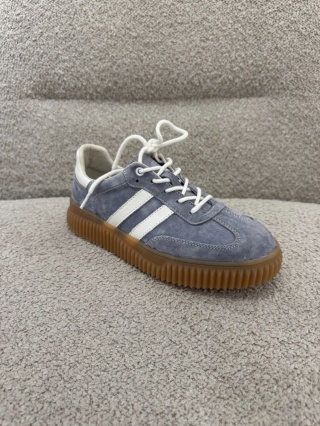 Skórzane sneakersy damskie LIGHT BLUE GD-XF-199