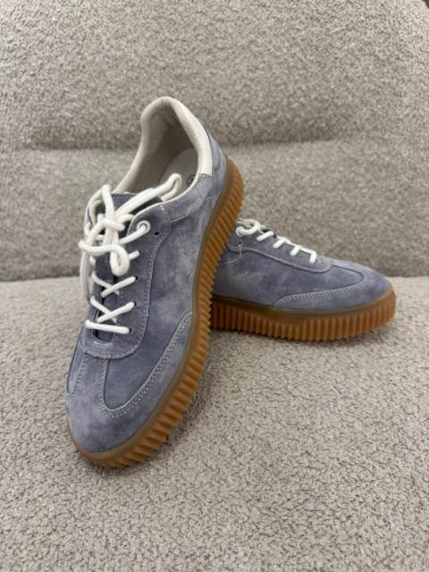 Skórzane sneakersy damskie LIGHT BLUE GD-XF-199