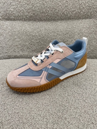 Skórzane sneakersy damskie Różowo-Błękitne GD-XW-1047