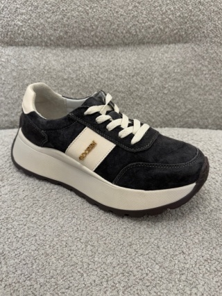 Sneakersy COFFEE ze skóry naturalnej GD-124