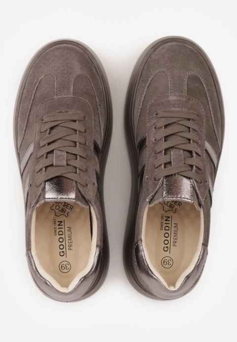 Sneakersy COFFEE ze skóry naturalnej GD-XW-1051