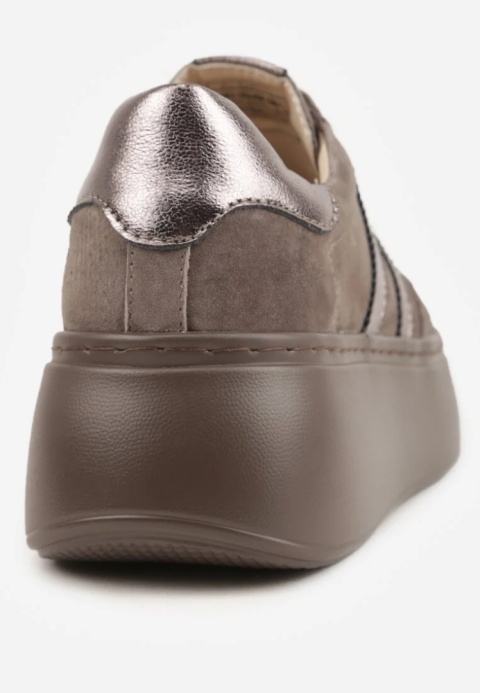 Sneakersy COFFEE ze skóry naturalnej GD-XW-1051