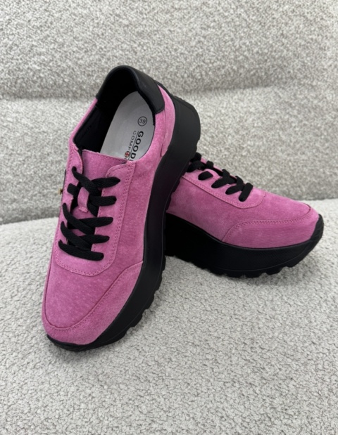 Sneakersy PURPLE ze skóry naturalnej GD-124