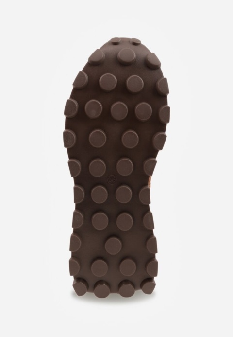 Sneakersy ciemny beż ze skóry naturalnej GD-XF-241