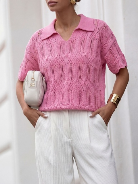 Sweter HENRY Różowy NCOCOMORA