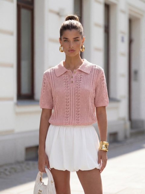 Sweter Premium Nymera Różowy yarn