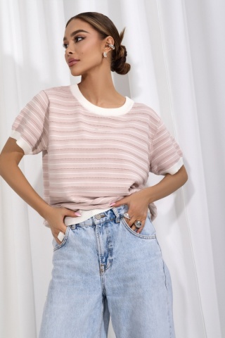 Sweter Soreya różowy puder cocomore