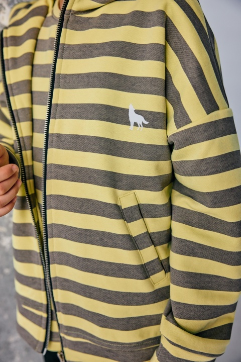 Bluza MASHMNIE rozpinana żółta w paski