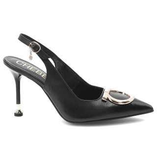 Czółenka damskie Chebello, cholewka ze skóry naturalnej