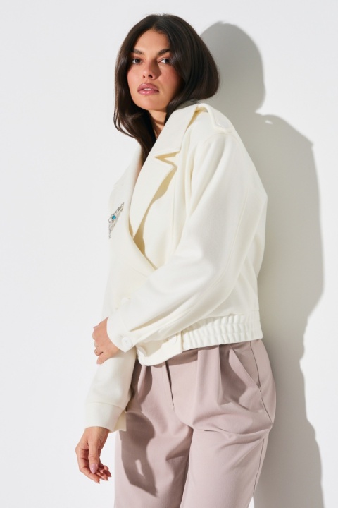 DWURZĘDOWA KURTKA Z BROSZKĄ