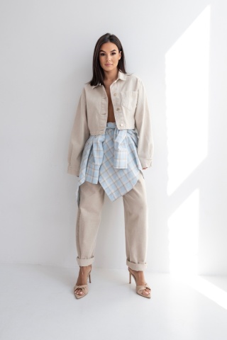 KOSZULA JEANS NICOLE jasny beż