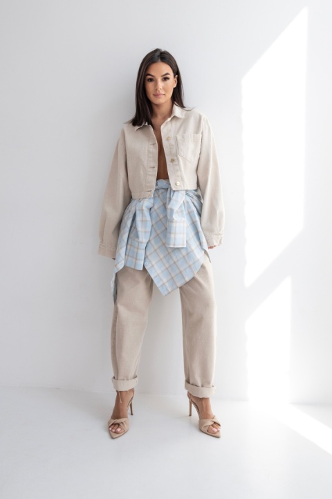 KOSZULA JEANS NICOLE jasny beż