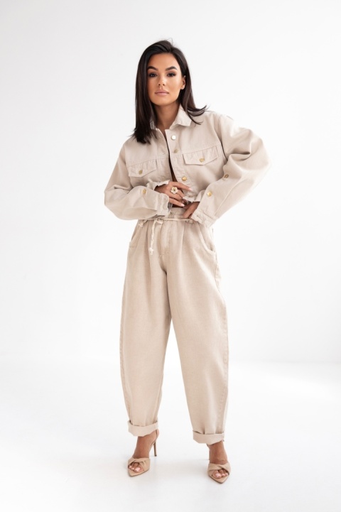 KOSZULA JEANS NICOLE jasny beż