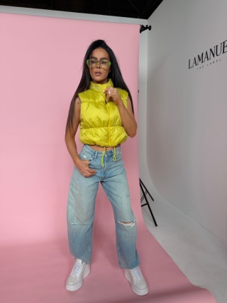 Kamizelka CLEAR limonka LA MANUEL