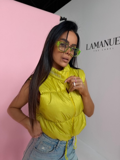 Kamizelka CLEAR limonka LA MANUEL