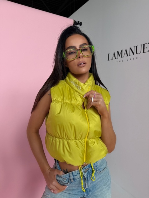 Kamizelka CLEAR limonka LA MANUEL