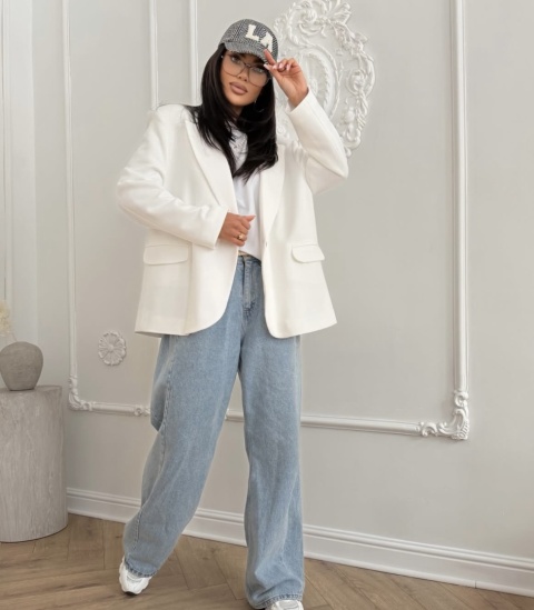 Marynarka Slay oversize - White