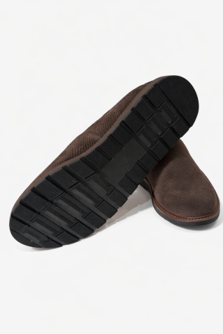 Mokasyny męskie JOHN DOUBARE – brązowe skórzane