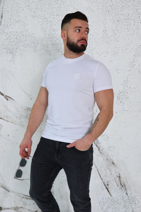 T-SHIRT MĘSKI BG BOND | BIAŁY