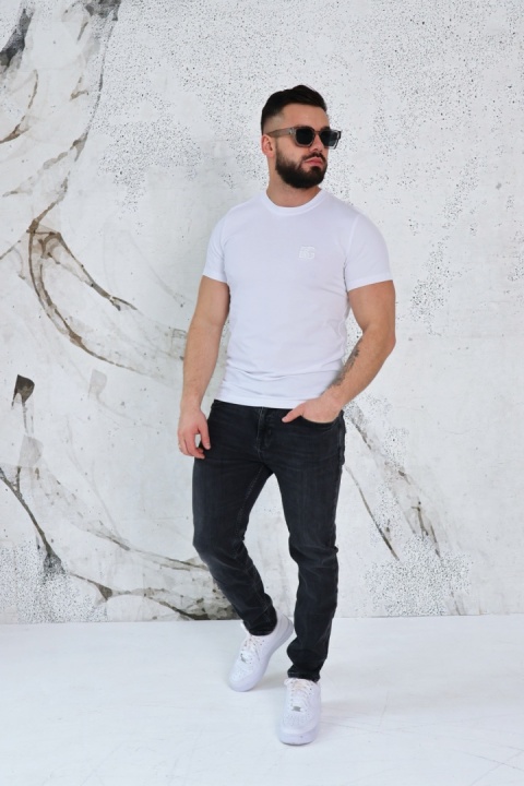T-SHIRT MĘSKI BG BOND | BIAŁY
