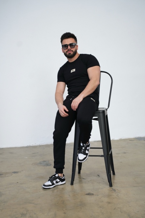 T-SHIRT MĘSKI BG MALIK | CZARNY