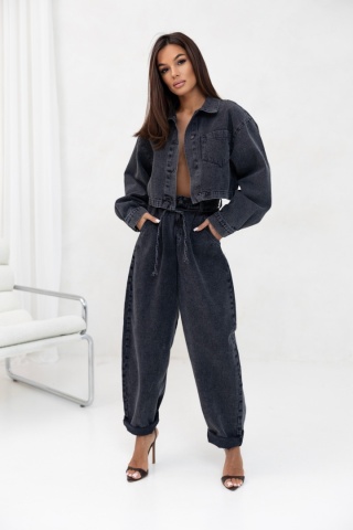 SPODNIE JEANS CZARNE Sempre